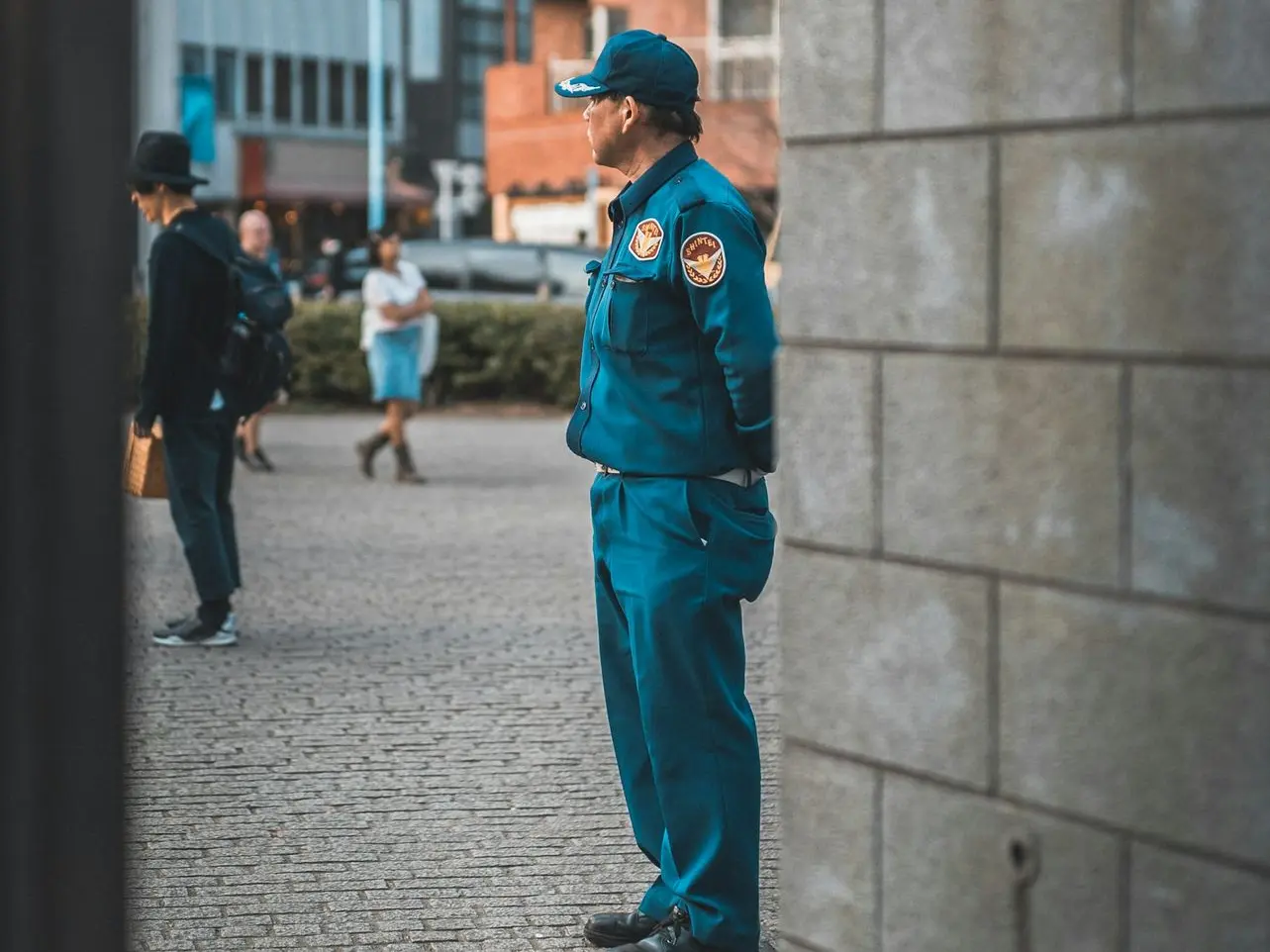 man in a police uniform
