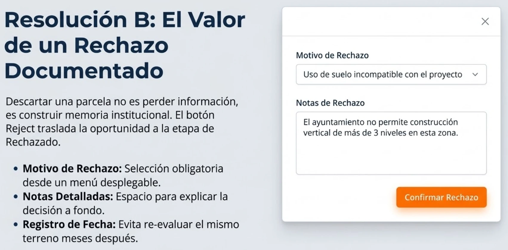 Documentar un rechazo también genera valor